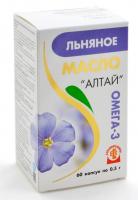 Льняное масло "Алтай", 0,5 г № 60 (капсулы)
