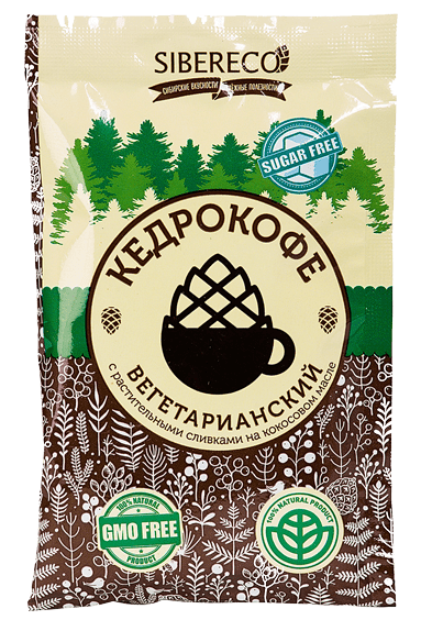 Кедрокофе Вегетарианский (без сахара) Порционный Шоу-бокс 375г