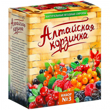 Набор сиропов «Алтайская корзинка» №3, 4x100мл.